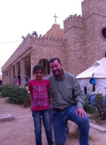 Seiple with young Christan girl in Iraq