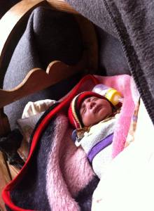 newborn refugee baby