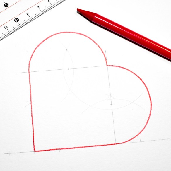 square inch with heart