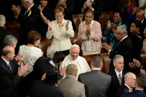 Congress schmoozong Pope Francis