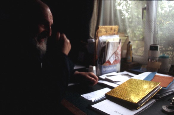 John Peck at his desk